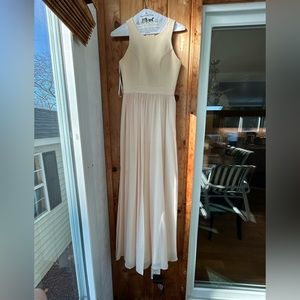 beige prom dress